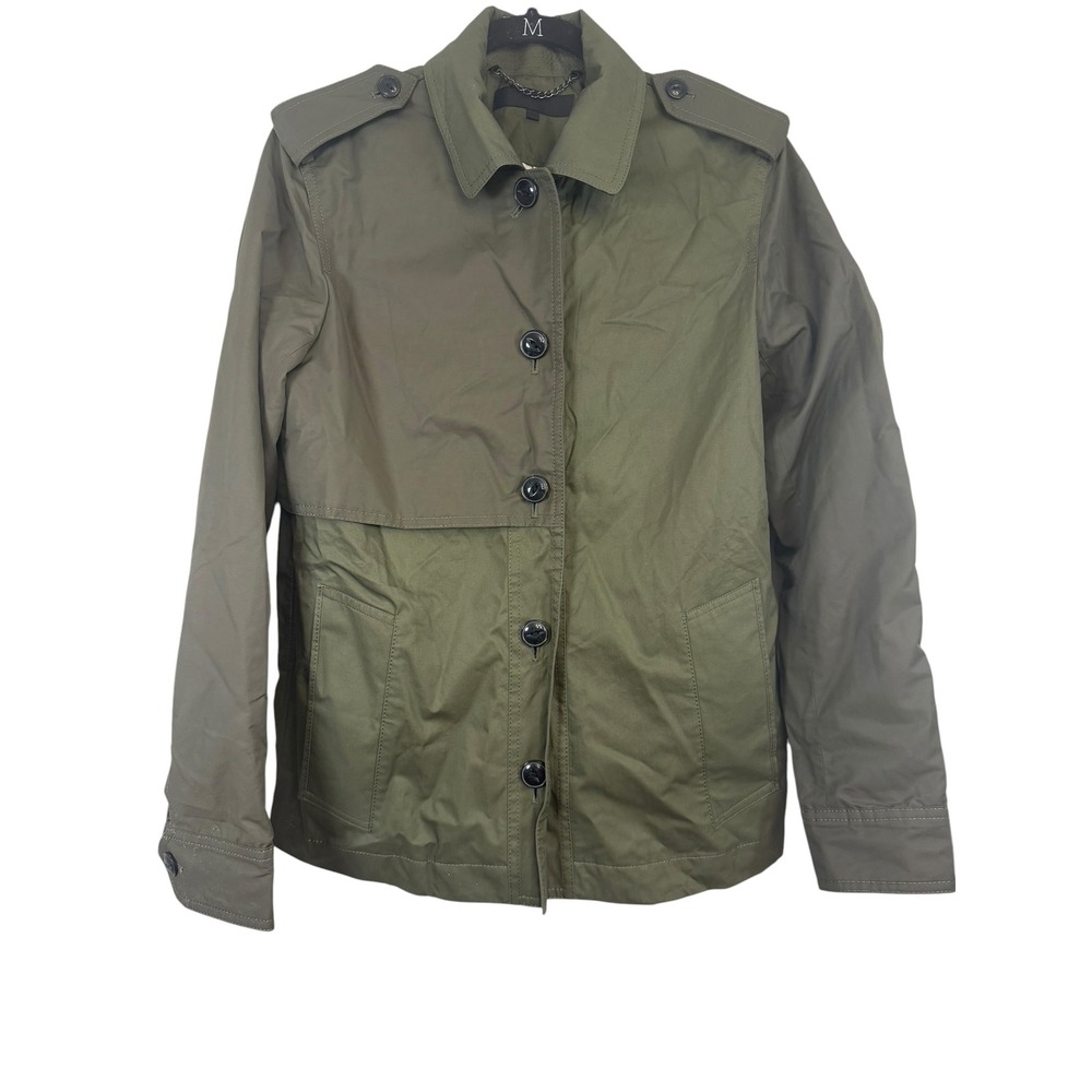 Rag & bone New York Military Jacket Olive Green Button Front Size 2